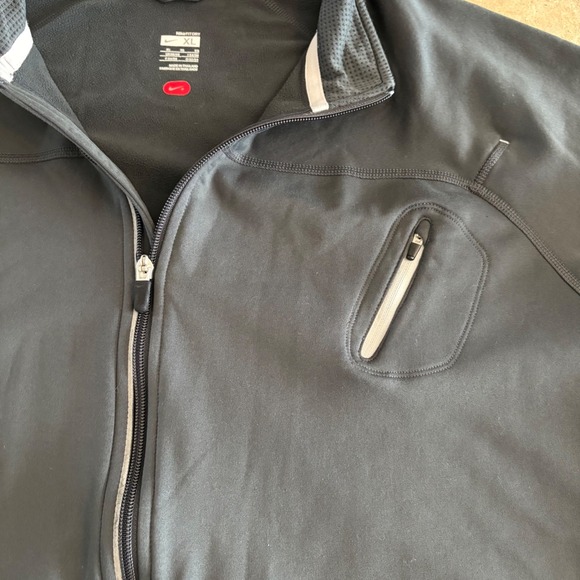 Nike Dri-FIT Jacket XL Full Zip Dark Gray Athletic Training Running Sportswear - Picture 3 of 5